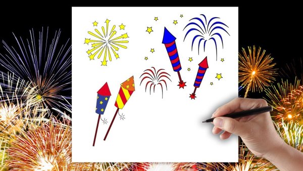 Салют черно белый