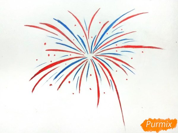 Праздничный салют раскраска