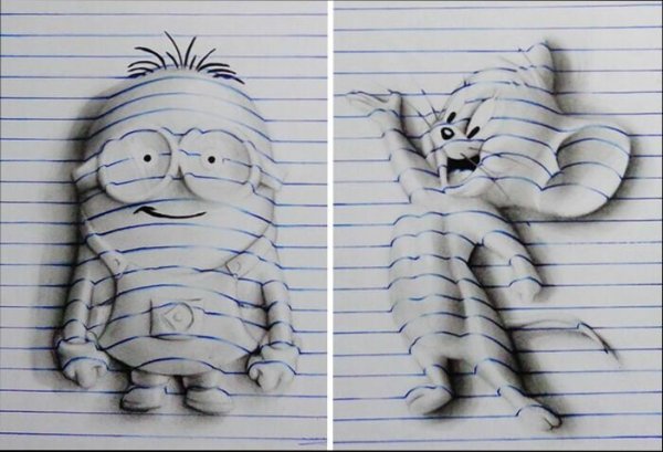 Узоры в тетради в клетку