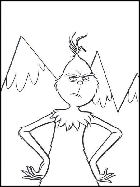 Гринч раскраска для детей