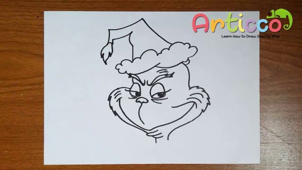 Рисуем Гринча поэтапно