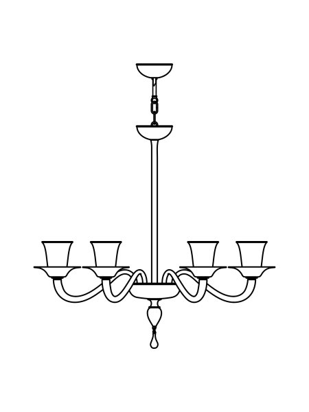 Люстра рисовать