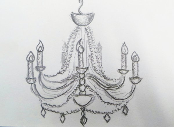 Люстра набросок