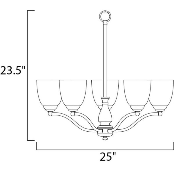 Люстра схематично карандашом