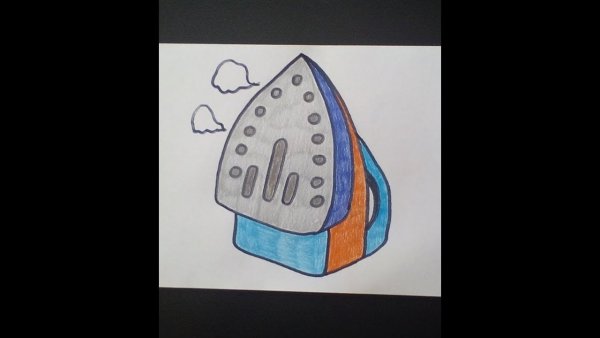 Утюг картинка для детей раскраска