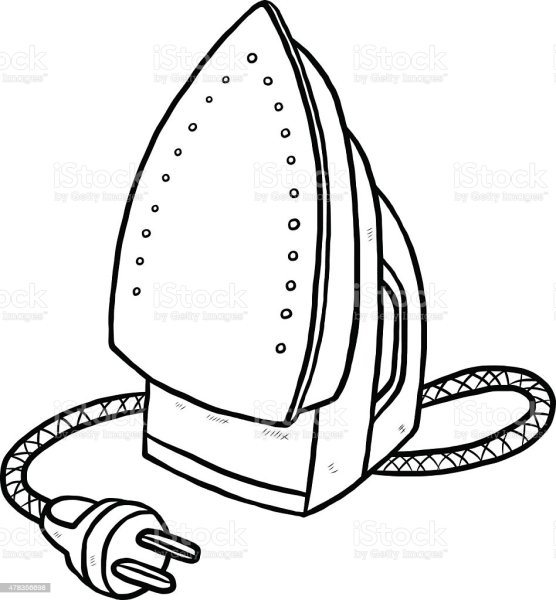 Утюг черно белый