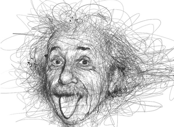 Эйнштейн портрет Canva