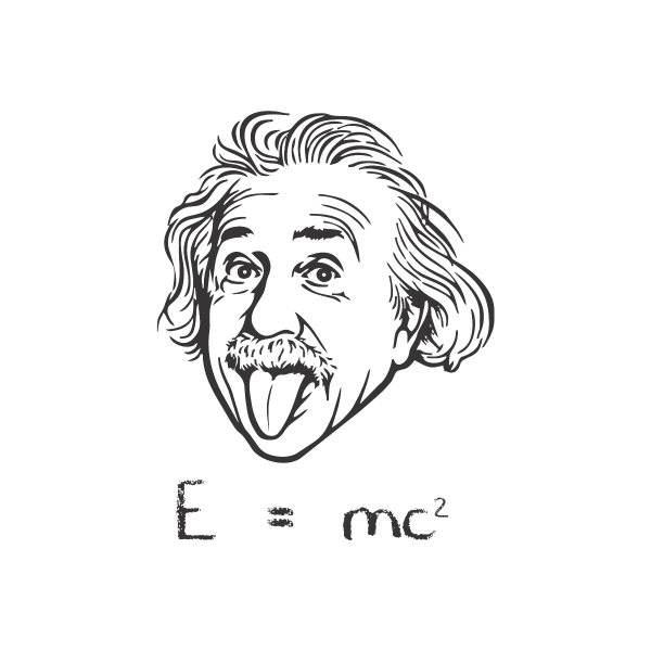 Сатирический портрет Эйнштейна