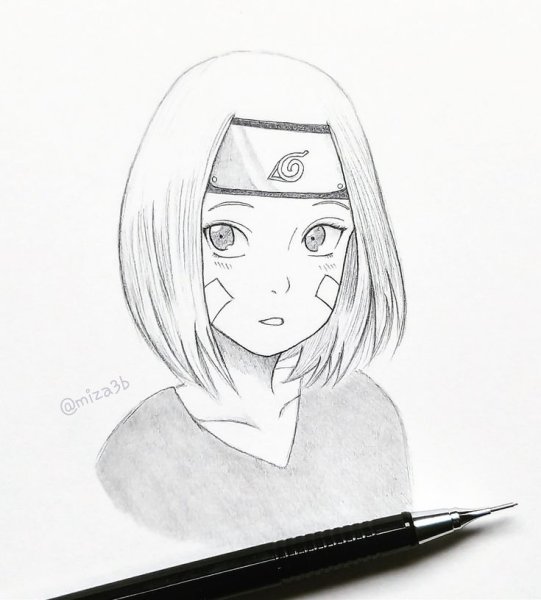 Скетчи аниме Наруто Рин