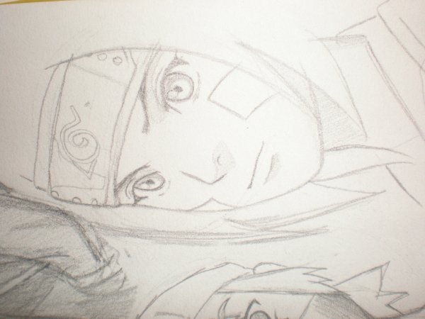 Рин из Наруто карандашом