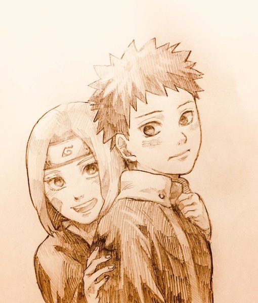 Рин и Обито из Наруто