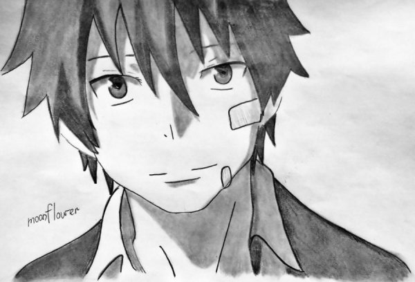 Окумура Рин нарисовать карандашом