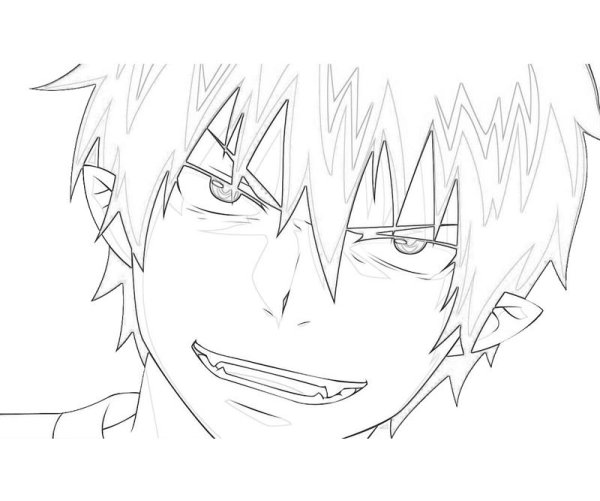 Рин Окумура раскраска