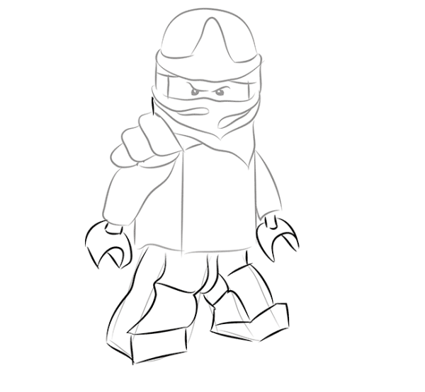 Рисунки лего ниндзя го карандашом