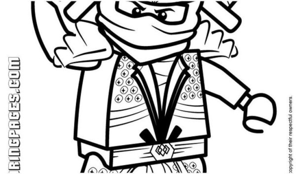 Раскраска лего Ниндзяго Ллойд