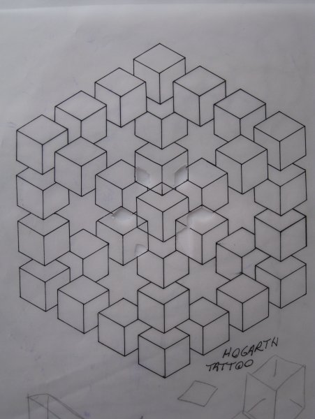 Объемные фигуры в тетради