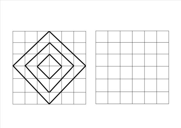 Геометрические фигуры по клеточкам