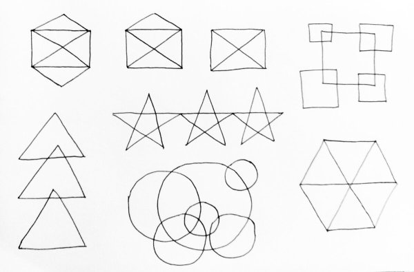 Фигуры не отрывая карандаша от бумаги