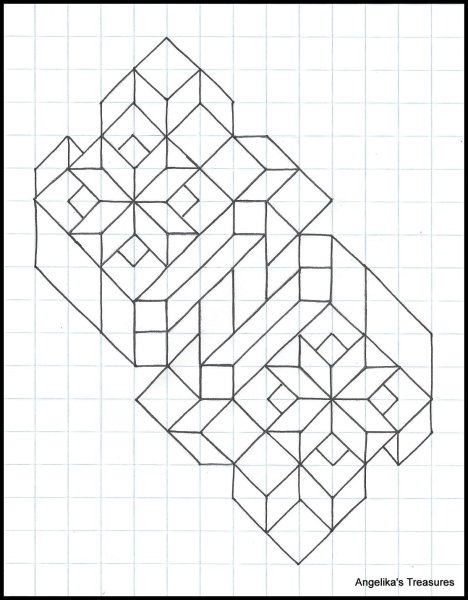 Узоры по клеточкам в тетради