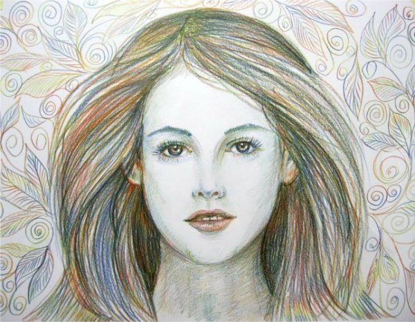 Рисунки людей цветными карандашами