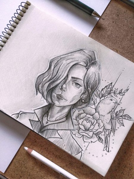 Рисунки графитным карандашом