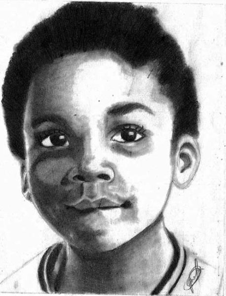 Афроамериканец карандашом