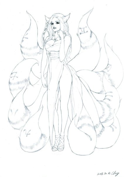 Китсуне скетч