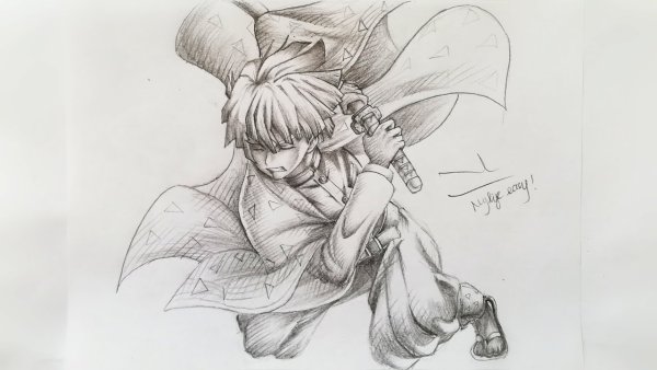 Zenitsu drawing