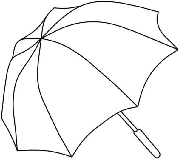 Зонтик раскраска