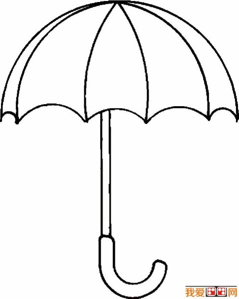 Зонтик раскраска для детей