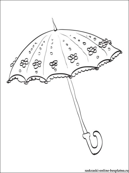 Рисование зонтик в старшей группе