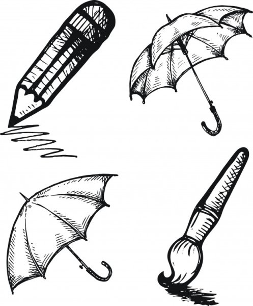 Зонтик раскраска