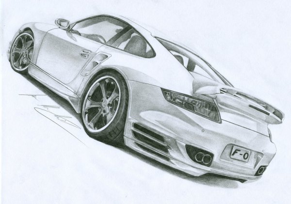 Порше 911 скетч