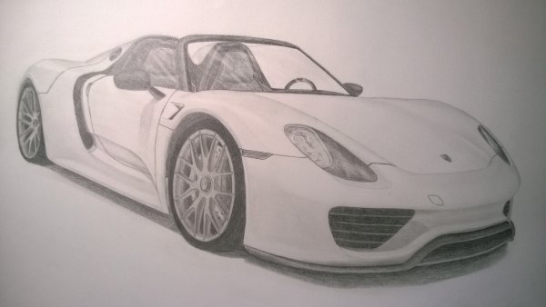 Porsche 918 Spyder drawing
