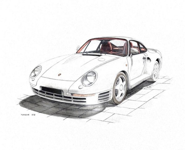 Porsche 959 Blueprint