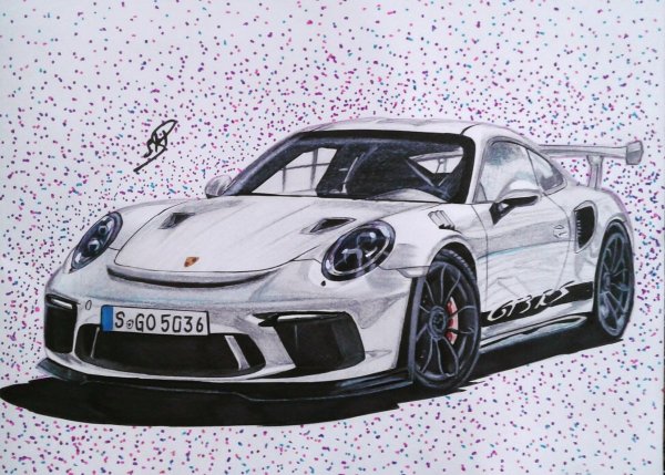 Porsche 911 gt3 RS drawing
