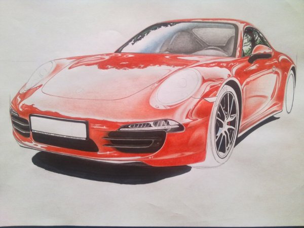 Porsche 911 нарисованный