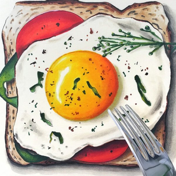 Скетчинг яичница