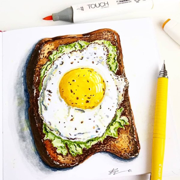 Скетчинг завтрак