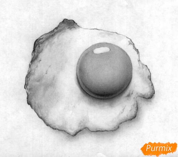 Яичница рисунок карандашом