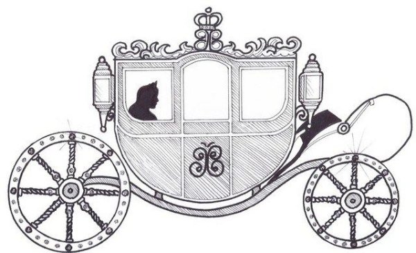 Карета раскраска