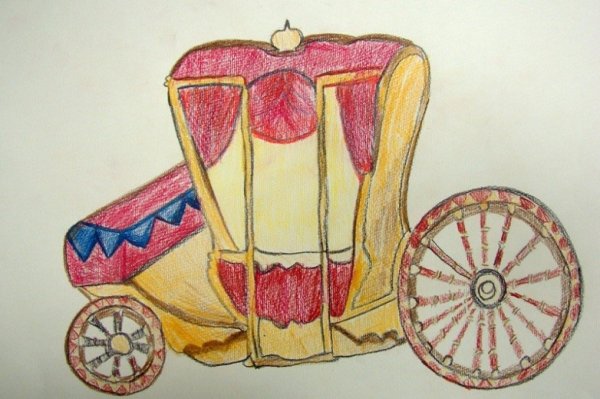 Карета для Золушки рисование