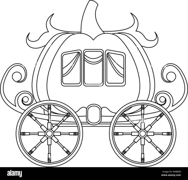 Черно-белая Графика карета
