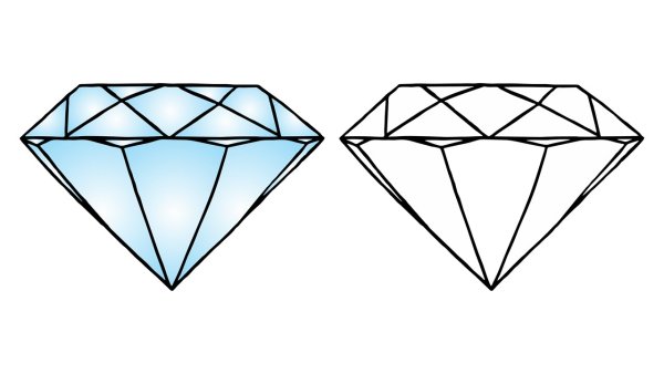 Алмаз нарисовать