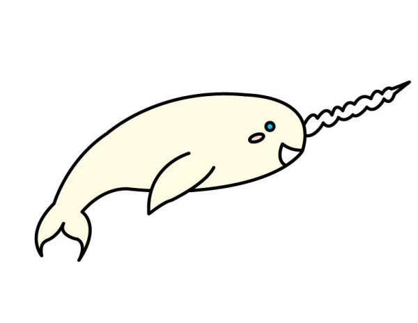 Кит нарвал раскраска