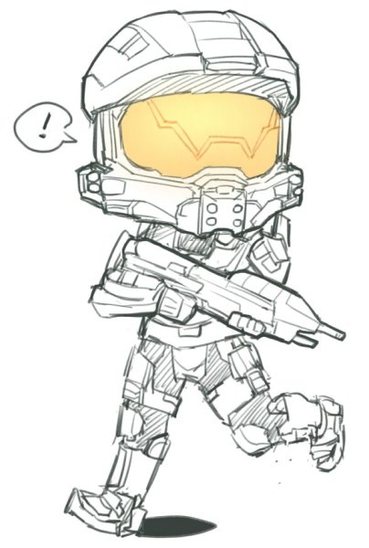 Раскраска Halo мастер Чиф