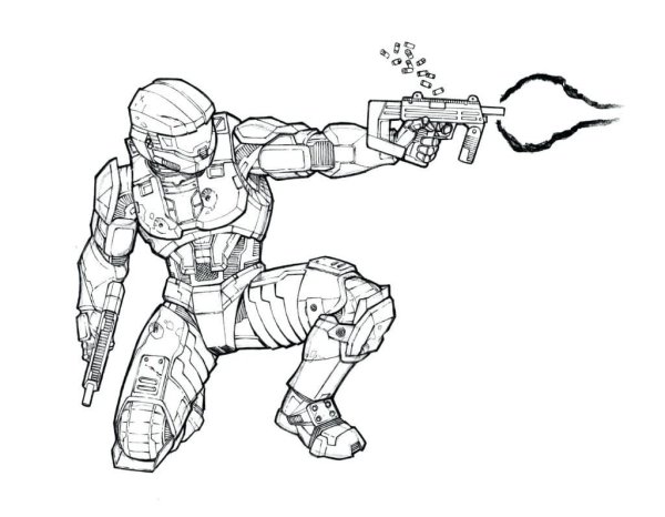 Хало раскраска мастер Чиф