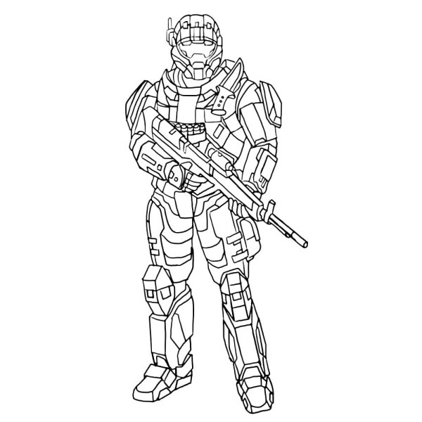 Раскраски для мальчиков Хало