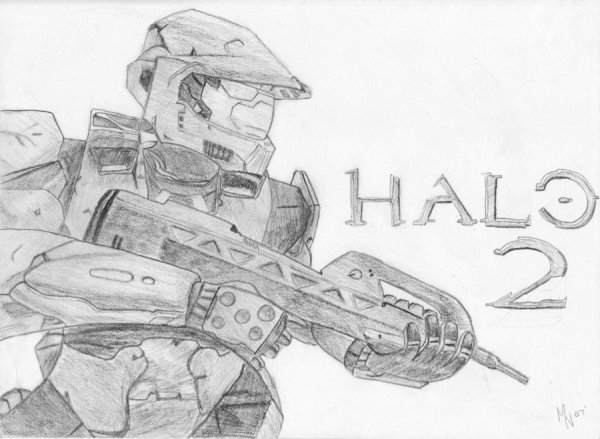 Раскраска Halo мастер Чиф