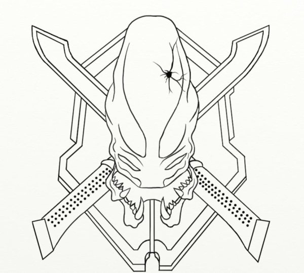 Раскраска оружия из Halo